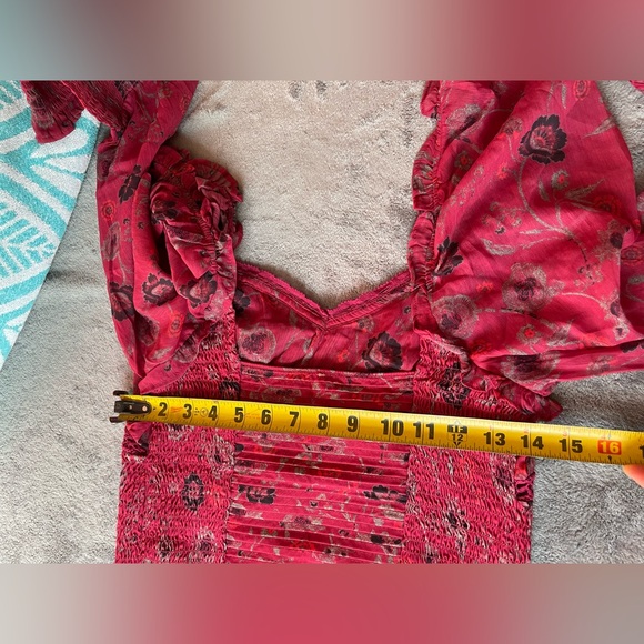 XS/Free people Floral Red Women's Top - Picture 15 of 16